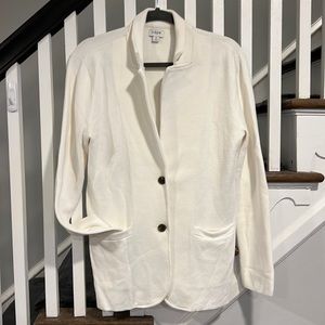 J Crew ivory sweater blazer